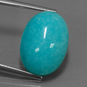 11.39カラットの天然グリーンブルーアマゾナイト（18.1×13 mm・オーバルカット）