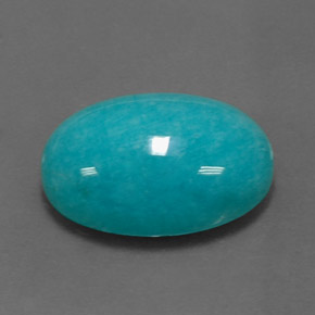 11.39カラットの天然グリーンブルーアマゾナイト（18.1×13 mm・オーバルカット）