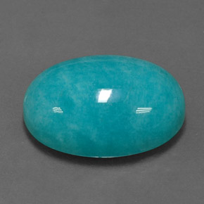 11.92カラットの天然青緑アマゾナイト（18.1×13 mm・オーバルカット）