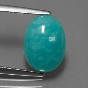2.90カラットの天然グリーンブルーアマゾナイト（11.1×8.2 mm・オーバルカット）