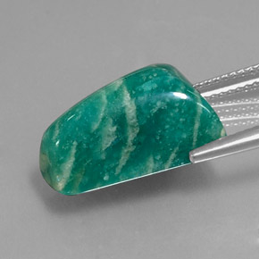 11.24カラットの天然グリーンアマゾナイト、ファンシーシェイプ、オペーク