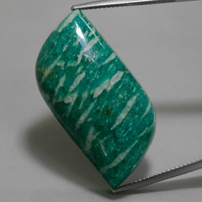 39.49カラットの天然グリーンアマゾナイト、ファンシーシェイプ、オペーク