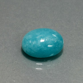 4.51カラットの天然青緑アマゾナイト（12.1×10 mm・オーバルカット）