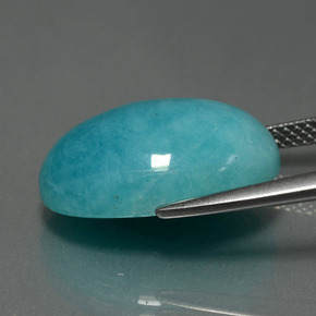 11.16カラットの天然青緑アマゾナイト、オーバルカット、オペーク