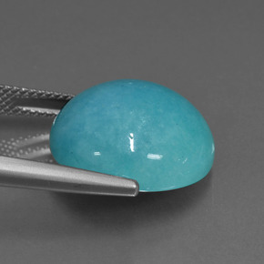 13.17カラットの天然青緑アマゾナイト、ラウンドカット、オペーク