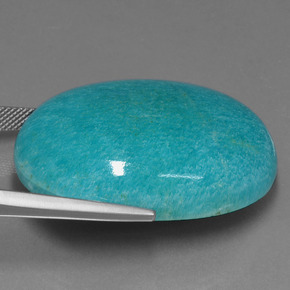 78.55カラットの天然グリーンブルーアマゾナイト、オーバルカット、オペーク