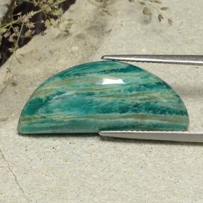 16.62カラットの天然青緑アマゾナイト、ファンシーシェイプ、オペーク