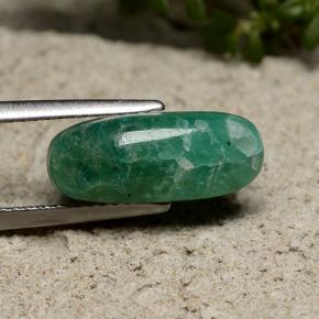 4.03カラットの天然ブルーグリーンアマゾナイト、オーバルカット、オペーク