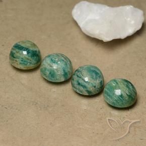 Shop natural 10.04ct ミディアムグリーン アマゾナイト gems, ラウンド, from マダガスカル at GemSelect. In stock, global shipping!