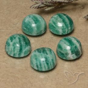 Shop natural 7.87ct ミディアムグリーン アマゾナイト gems, ラウンド, from マダガスカル at GemSelect. In stock, global shipping!