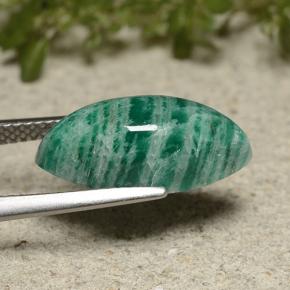 5.68カラットの天然クールグリーンアマゾナイト、マーキーズ、オペーク