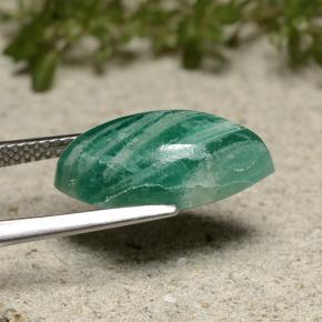 6.08カラットの天然ミディアムダークグリーンアマゾナイト、マーキーズ、オペーク