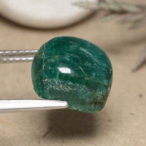 5.60カラットの天然青緑アマゾナイト（10.3×10.3 mm・クッションカット）