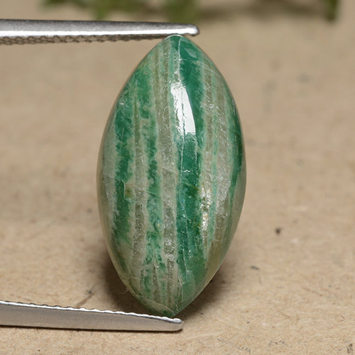 8.09カラットの天然クールグリーンアマゾナイト、マーキーズ、オペーク