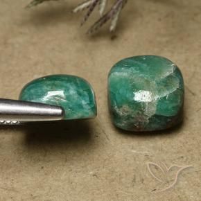 Shop natural 12.11ct ミディアムグリーン アマゾナイト gems, クッション, from マダガスカル at GemSelect. In stock, global shipping!