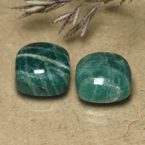 Shop natural 10.69ct ミディアムダークグリーン アマゾナイト gems, クッション, from マダガスカル at GemSelect. In stock, global shipping!