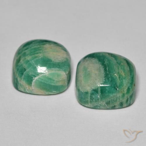 Shop natural 10.90ct ミディアムグリーン アマゾナイト gems, クッション, from マダガスカル at GemSelect. In stock, global shipping!