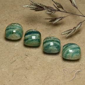 Shop natural 7.99ct ミディアムダークグリーン アマゾナイト gems, クッション, from マダガスカル at GemSelect. In stock, global shipping!