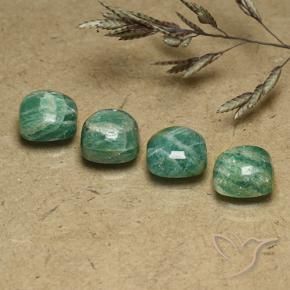 Shop natural 6.36ct クールパイングリーン アマゾナイト gems, クッション, from マダガスカル at GemSelect. In stock, global shipping!