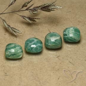 Shop natural 6.36ct クールパイングリーン アマゾナイト gems, クッション, from マダガスカル at GemSelect. In stock, global shipping!