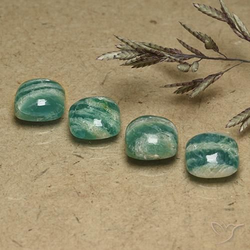Shop natural 5.92ct クールグリーン アマゾナイト gems, クッション, from マダガスカル at GemSelect. In stock, global shipping!