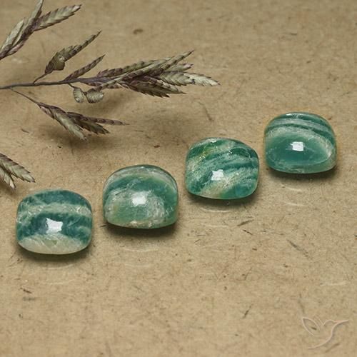 Shop natural 5.92ct クールグリーン アマゾナイト gems, クッション, from マダガスカル at GemSelect. In stock, global shipping!