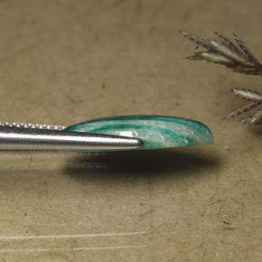 4.08カラットの天然青緑アマゾナイト、マーキス、オペーク