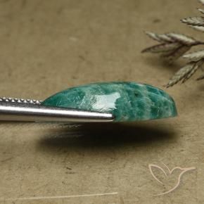 6.68カラットの天然クールグリーンアマゾナイト、マーキーズ、オペーク