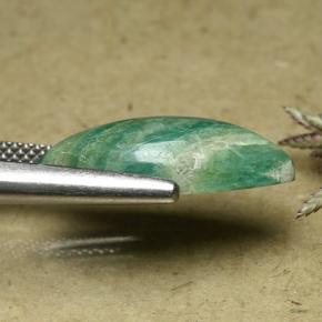 6.13カラットの天然ブルーグリーンアマゾナイト、マーキーズ、オペーク