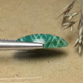 6.72カラットの天然青緑アマゾナイト、マーキス、オペーク