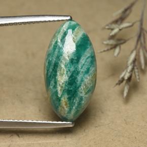 5.95カラットの天然ブルーグリーンアマゾナイト、マーキーズ、オペーク