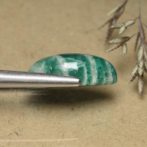 8.34カラットの天然青緑アマゾナイト、マーキス、オペーク