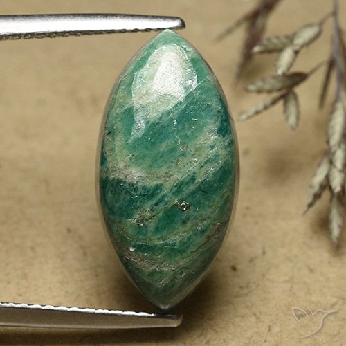 8.28ct 天然 クールグリーン アマゾナイト, マーキーズ, オペーク