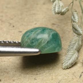 1.97カラットの天然青緑アマゾナイト、クッションカット、オペーク