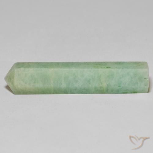 24.91カラットの天然Medium Light-Greenアマゾナイト、ファンシー、オペーク