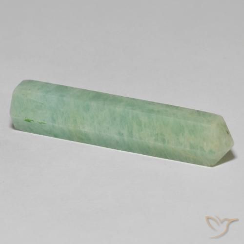 24.91カラットの天然Medium Light-Greenアマゾナイト、ファンシー、オペーク