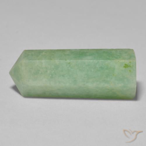 24.03カラットの天然Medium Light-Greenアマゾナイト、ファンシー、オペーク