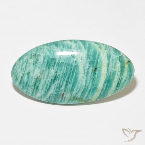 37.25ct 天然 Medium Dark-Green アマゾナイト, 楕円形, オペーク