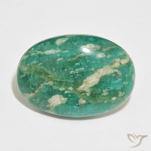 35.84ct 天然 ダークグリーン アマゾナイト, 楕円形, オペーク