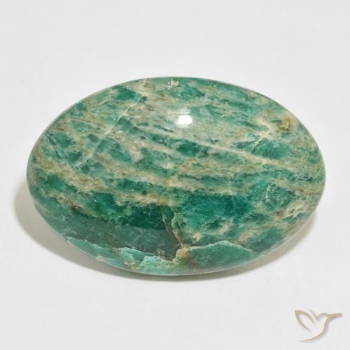 46.30ct 天然 マルチカラーグリーン アマゾナイト, 楕円形, オペーク