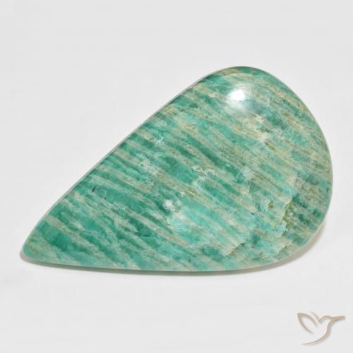 104.76ct 天然 マルチカラーグリーン アマゾナイト, 洋梨の形, オペーク