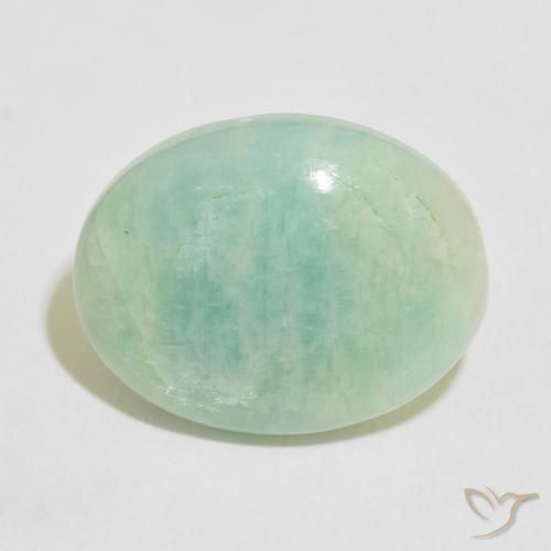 13.68ct 天然 ミディアムグリーン アマゾナイト, 楕円形, オペーク