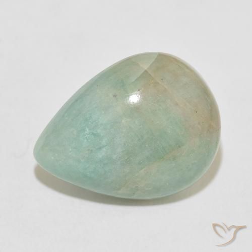 10.53ct 天然 ライトブルーグリーン アマゾナイト, 洋梨の形, オペーク