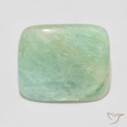 15.17ct 天然 グレーグリーン アマゾナイト, クッション, オペーク