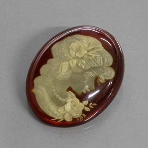 18.51カラットの天然オレンジブラウン琥珀（アンバー）、透明、透明/半透明