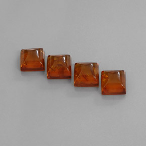 カラットの天然琥珀（アンバー）琥珀（アンバー）（8×8 mm・透明）