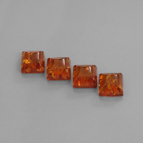 カラットの天然琥珀（アンバー）琥珀（アンバー）（8×8 mm・透明）