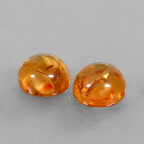 カラットの天然イエローオレンジ琥珀（アンバー）（9.55 mm・透明）