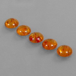 カラットの天然イエローオレンジ琥珀（アンバー）（9.34 mm・透明）