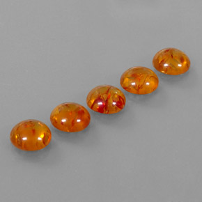 カラットの天然イエローオレンジ琥珀（アンバー）（9.34 mm・透明）